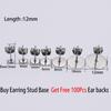 20-100 teile/los Gold Edelstahl Blank Post Ohrring Bolzen Basis Pins Mit Ohrring Stecker Erkenntnisse Ohr Zurück Für DIY Schmuck Machen