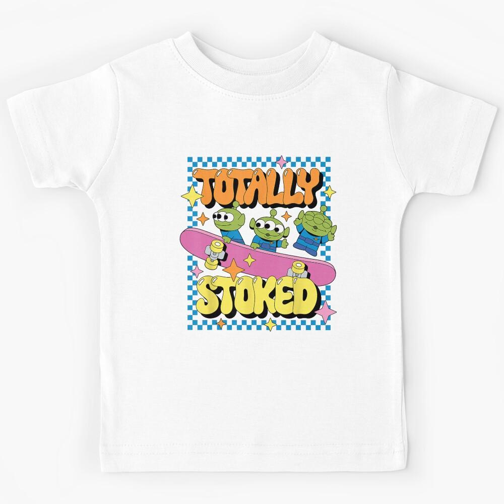 Aliens Planet Totally Stoked Cute Retro Style Kids T-Shirt 140
