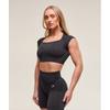 Gymshark Adapt X Whitney Animal Top Crop Fără Cusături Negru Gri Asfalt B3b2h Bc3c
