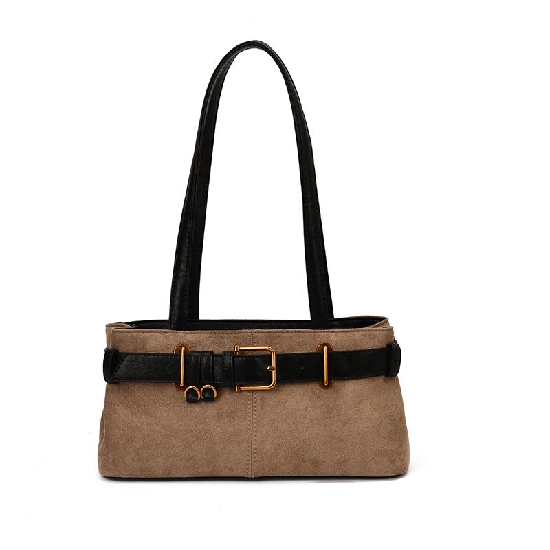 2025 Vintage Texture Tote Bag - Versatile European & American Design, Trendy Casual Women's Underarm Bag