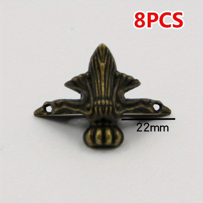 

8pcs Antique Zinc Alloy Box Feet, Vintage Bronze Corner Protector For The Bottom Of Wine Boxes бронзовий