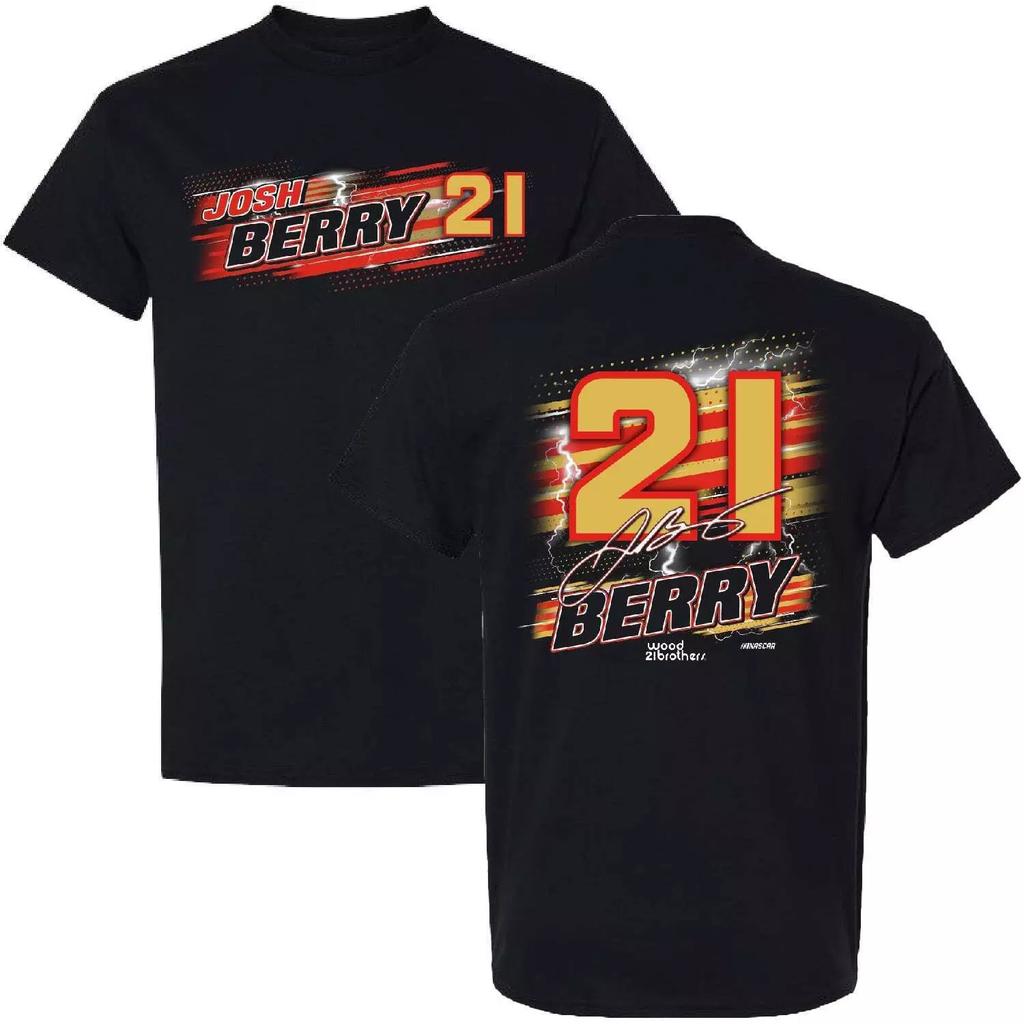 Josh Berry 2026 Name Number #21 T-Shirt Black