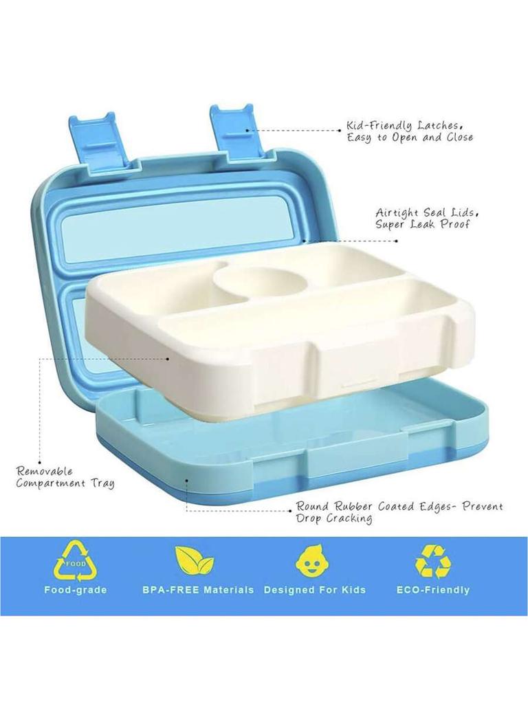 Pudełko śniadaniowe dla dorosłych i dzieci, przenośne, z przegródkami, na owoce i jedzenie, do mikrofalówki, lunch bento box z widelcem i łyżką, pudełko piknikowe, świeże