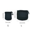 Outdoor Camping Pots Storage Bag Black Nylon Mesh Bag Travel Stuff Sacks  Drawstring Bag Picnic Cookware Storage Pouch