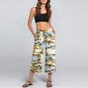 Pantalon d'été pour femme à taille haute, imprimé, décontracté, sportswear, pantalon court décontracté, pantalon ample