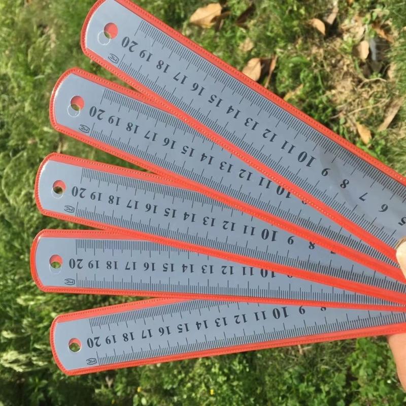 3 Pcs Metal Ruler with Double-Sided Scale Stainless Steel Rulers Suitable for Students Architects Teachers Drawing