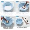 Foldable Silicone Makeup Brush Cleaner Bowl - Portable Cleaning Tool for Brushes, Powder Puffs, and Sponges
