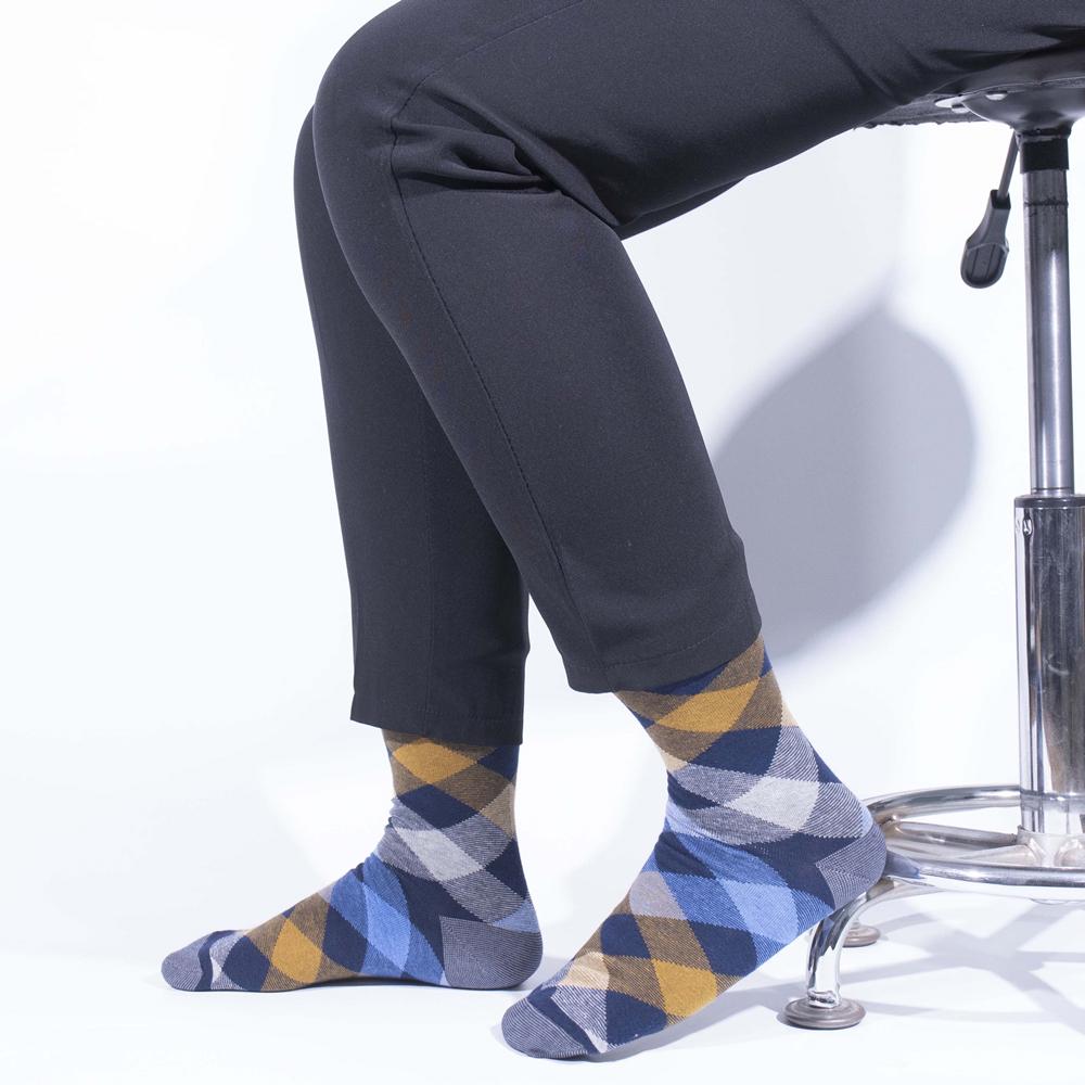 5 Paar Verspielte Herren Baumwoll Kniestrümpfe - Lebhafte Bunte Muster, Lustige Modedesigns, Weiches Atmungsaktives Gewebe