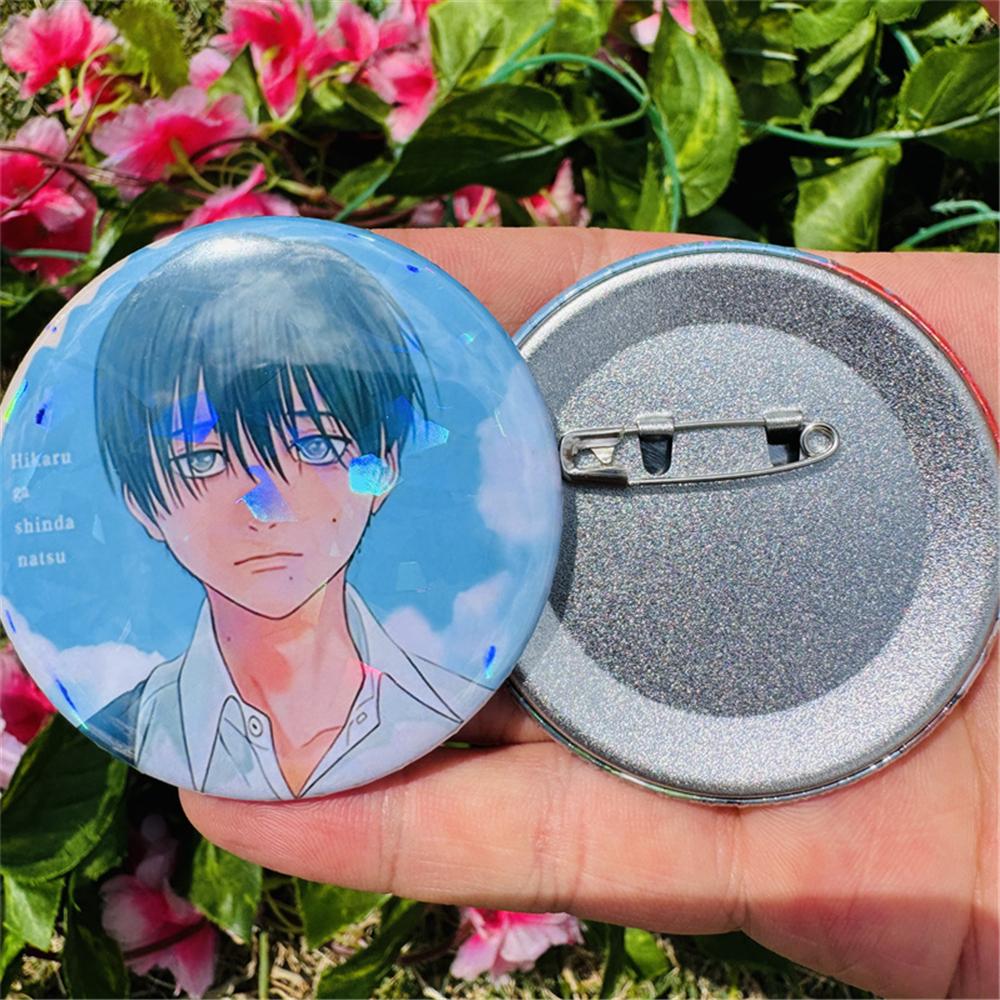 58mm Anime The Summer Hikaru Died Tsujinaka Yoshinori Cosplay COSTUME Badge Pin SPTE Tinplate Brooch Prop Xmas Gift
