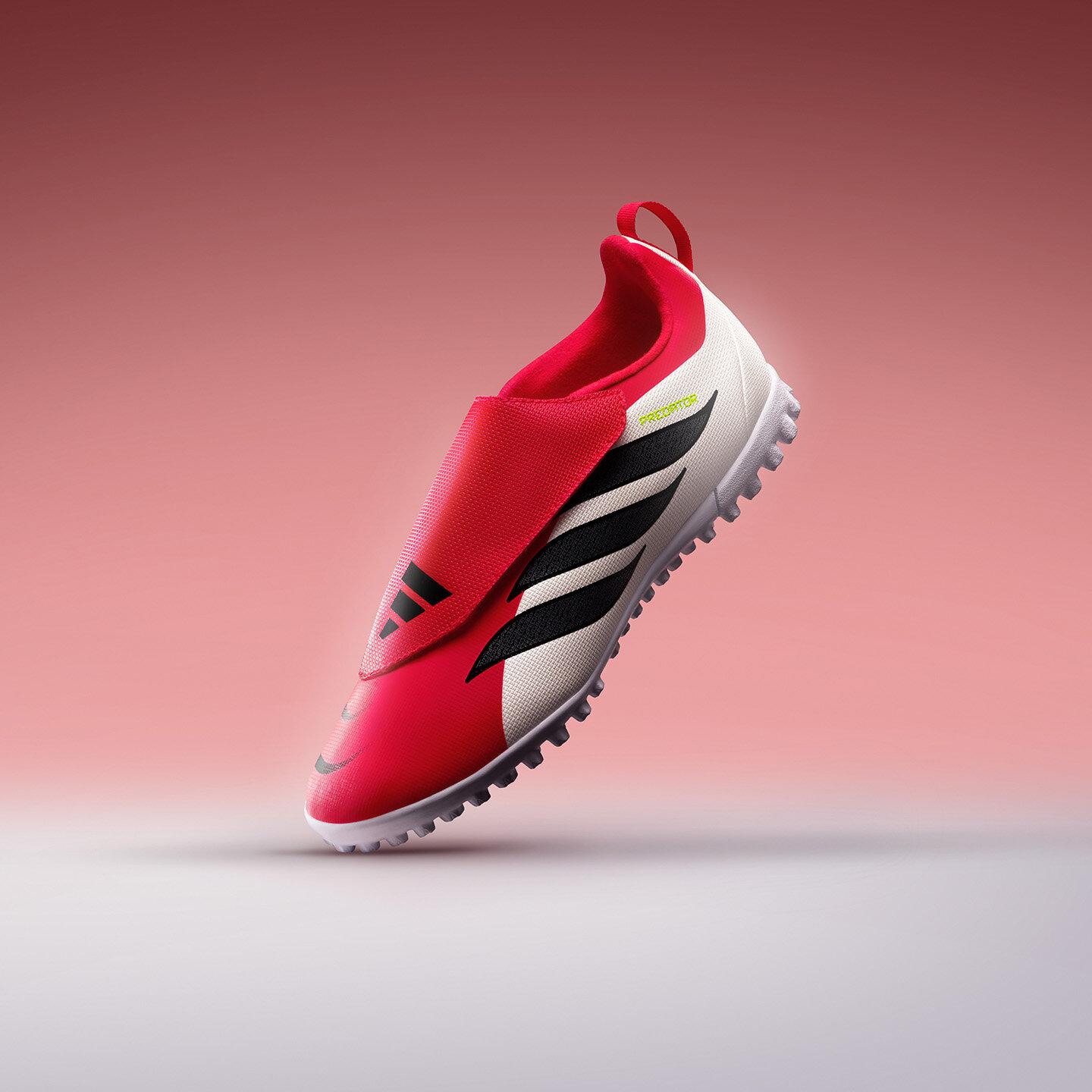 Adidas Predator CLUB Low top Soccer Shoes Red Black Kids 38