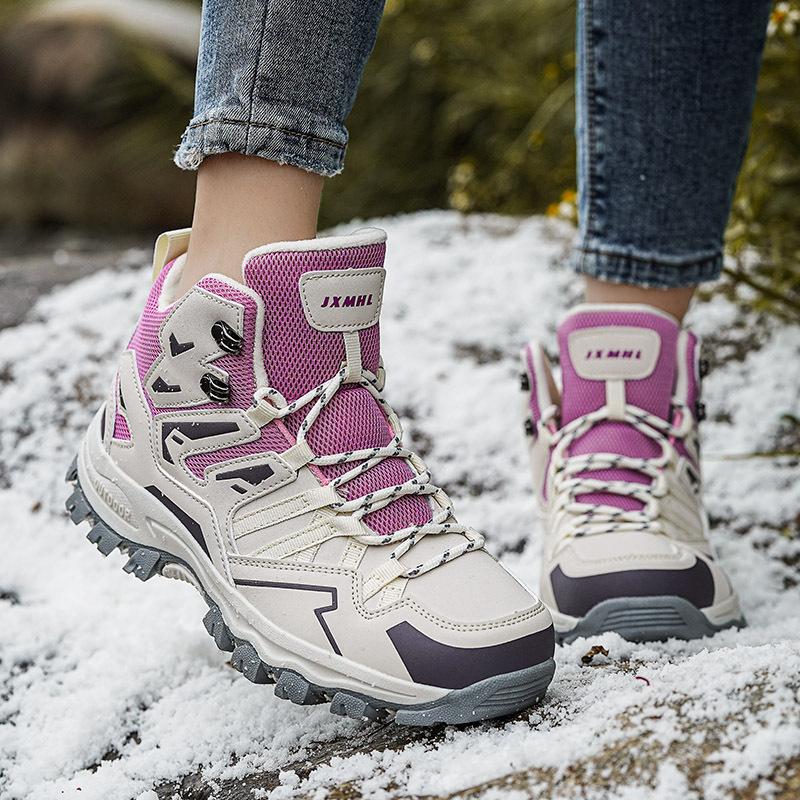 22 New Autumn and Winter Hiking Shoes High-top Climbing Off-road Hiking Shoes Outdoor Cotton Shoes