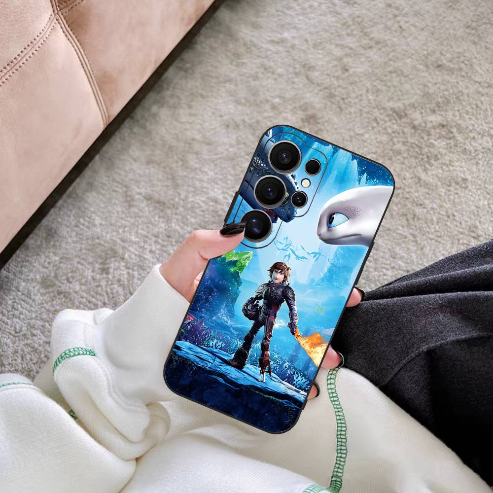Lovely Couple Toothless Fury Dragon Phone Case For Samsung S 24 Fe 25 Ultra Plus 20 Lite 21 30 22 23 24 22 Ultra 5G Fundas