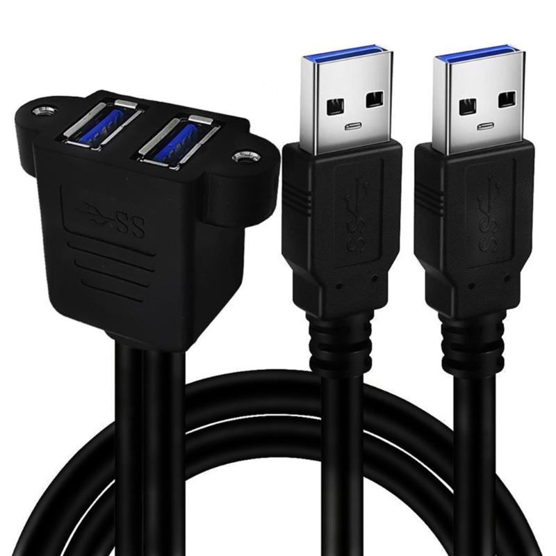Speed USB3.0 Extension Cable USB3.0 Double Port Data Cable for Efficient Device Connectivity Fast Data Transmission