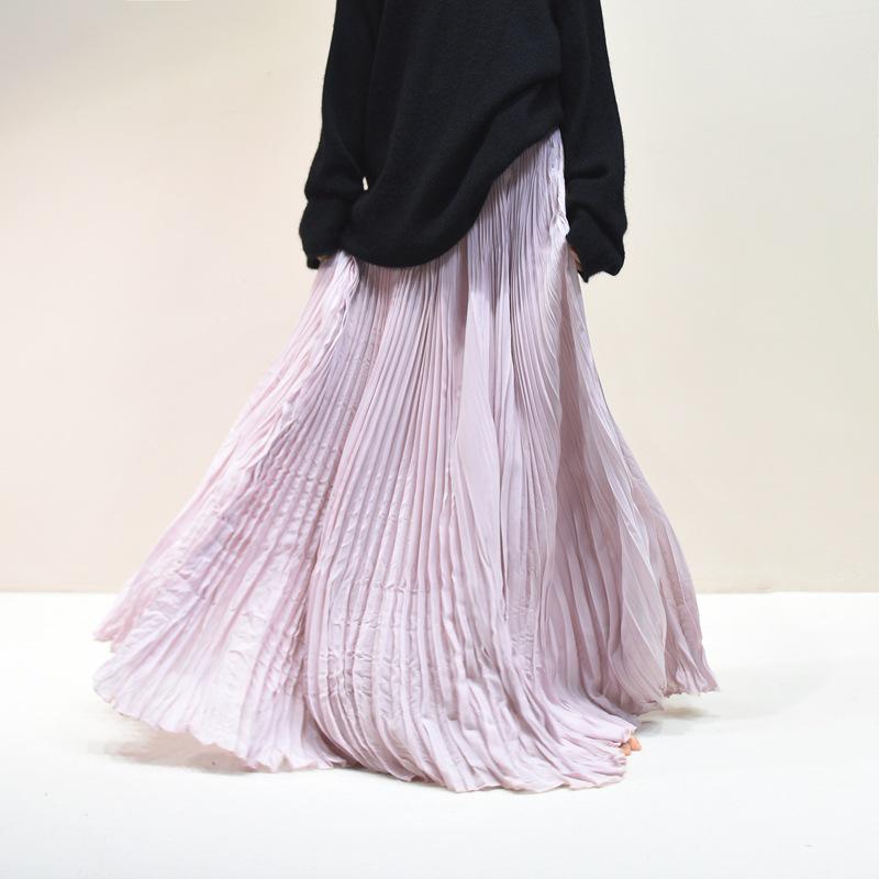 2025 Eleganter Chiffon-Midikleid mit 6 Meter breitem Saum für Damen, A-Linie, für Frühling/Sommer
