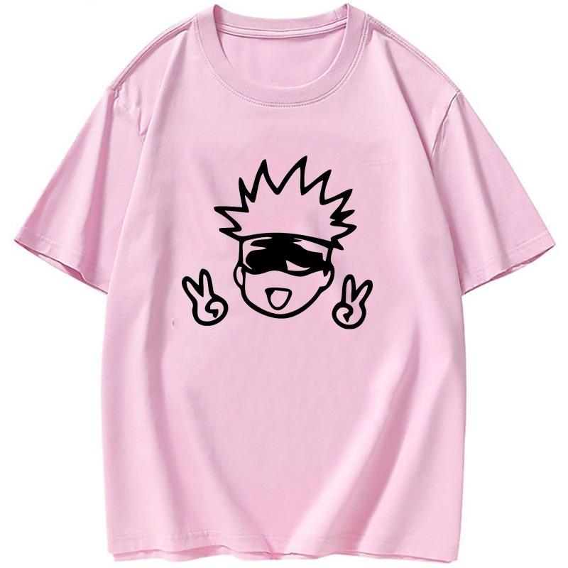 Anime Printed T-shirt Summer Round Neck Half Sleeve Men's Women's Fashion Cute Cotton T-shirt