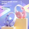 Gradual Color Change Bluetooth Headset Headset Subwoofer Colorful Luminous Wireless Headset Game Ear