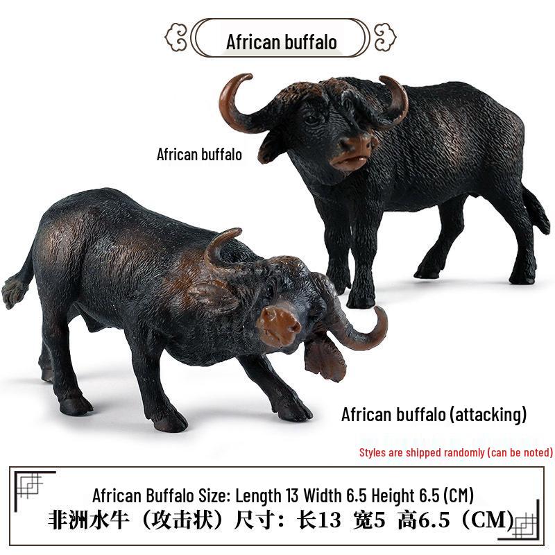 Wild Safari Animal Figurines: Giraffe, Elephant, Rhinoceros, Brown Bear, Tiger, Lion, Leopard, Hippopotamus - Solid Cognitive Toys