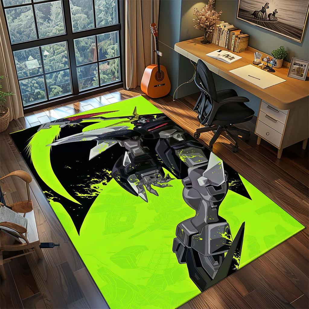 Gundam Anime Mecha Robot Rug Carpet Large Area Rug Non Slip Washable Floor Mat Gamer Room Bedroom Home Decor