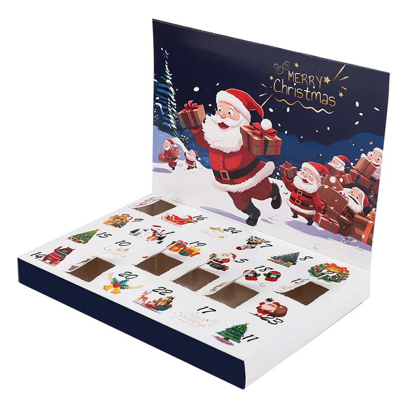 24Grids Christmas Countdown Advent Calendar Empty Boxes DIY Fillable Surprise Gift Box for Kids Christmas Festival New Year 2026