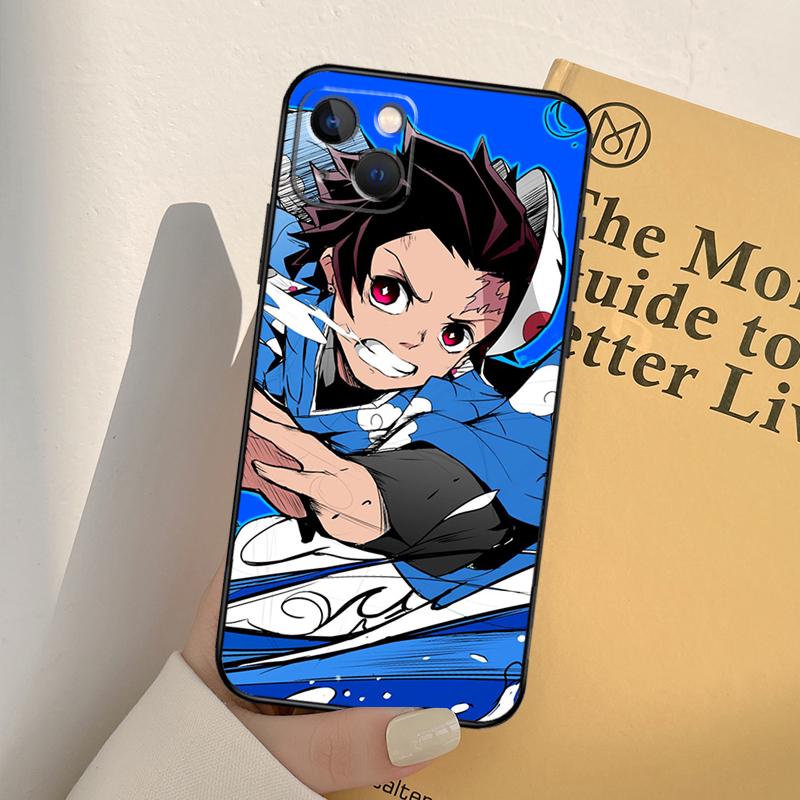 Anime Dämon Slayer Tanjiro Telefon Fall Für iPhone 12 11 13 14 Pro Max X XR XS Max 7 8 Plus SE 2020 12 Mini 13 Mini Abdeckung