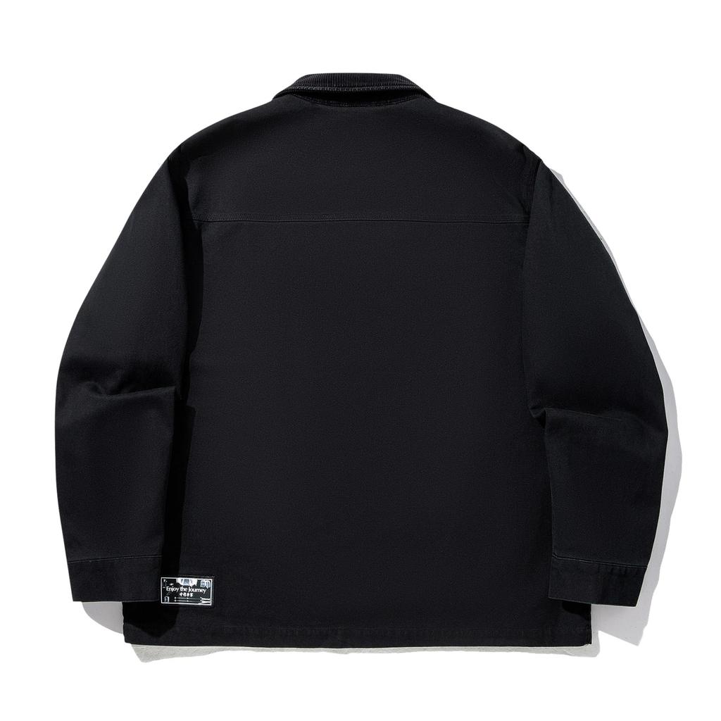 Li Ning Trend Sports Series Solid Color Zipper Collar Comfortable Loose Jacket Men Jacket Black AFDV847-3