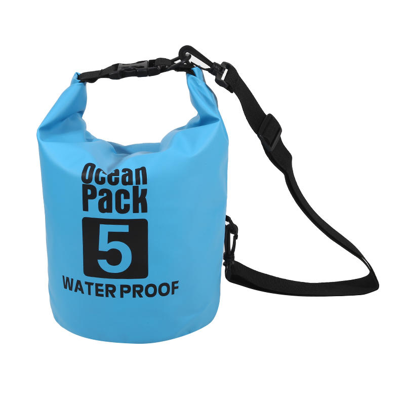 5L Heavey-Duty PVC Waterproof Dry Bag Sack Outdoor Floating Bucket Bag for Kayaking/Boating Fishing Rafting Swimming