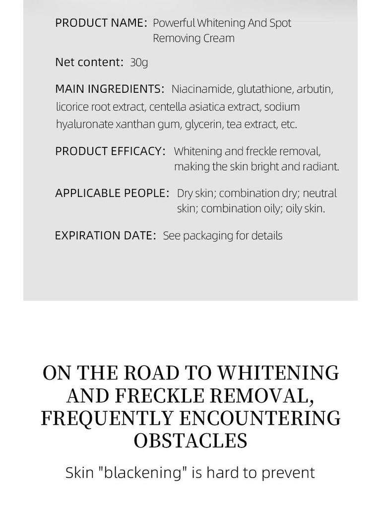 Niacinamide Whitening & Spot-Removing Face Cream: Skin Brightening & Repair