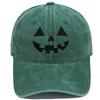 Halloween Kürbis Smiley Gesicht Stickerei Gewaschen Used Baseballkappe Personalisierte Lässige Mütze für Männer und Frauen
