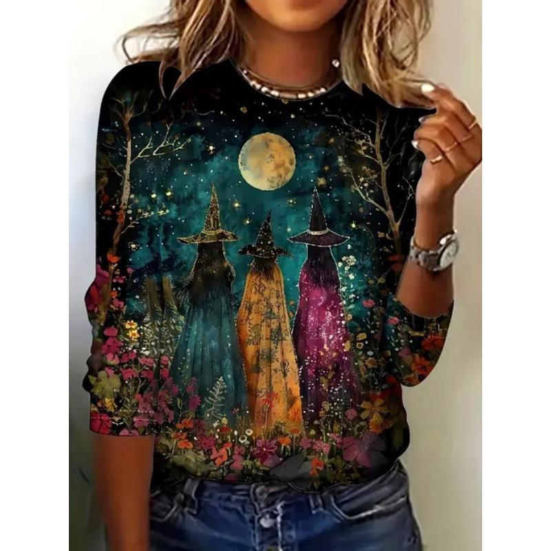 Spring Summer Women's Casual Versatile Fashion Trend Anime Printed Round Neck T-shirt