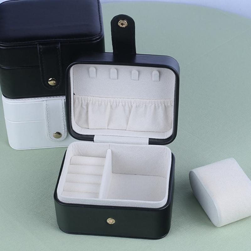 Mini Jewelry Organizers Soft PU Material Jewelry Storage Organizers Jewelry Storage Box Drawers Jewelry Box for Earrings