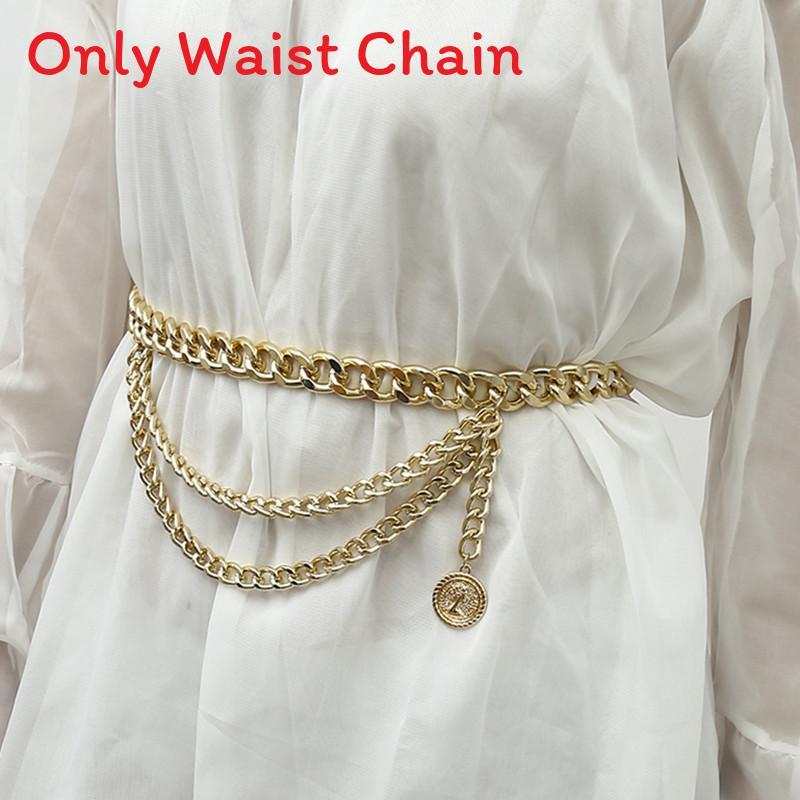 Geometric Metal Body Chain With Minimalist Design For Hip Hop Style Men Women