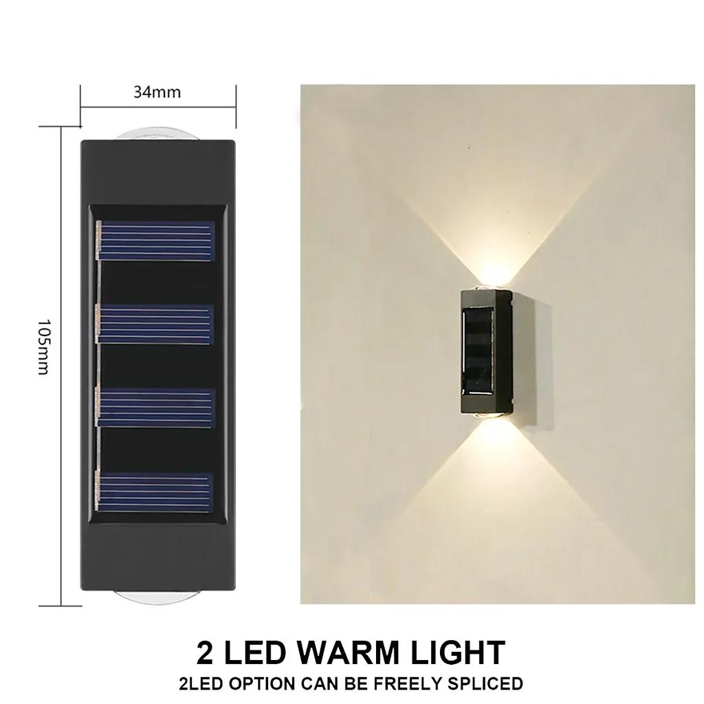 Outdoor Solar LED Wall Lights Waterproof Led Solar Lamp Up And Down Luminous Lighting For Garden Balcony Yard Street Decor Lamps