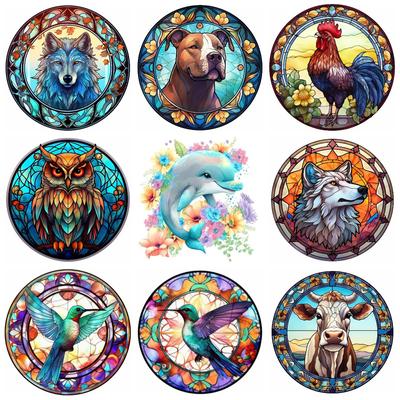 DIY Diamond Painting Animal Headshot Cross Stitch Kit Mosaic Art Diamond Painting Full Circle Diamond Home Decoration