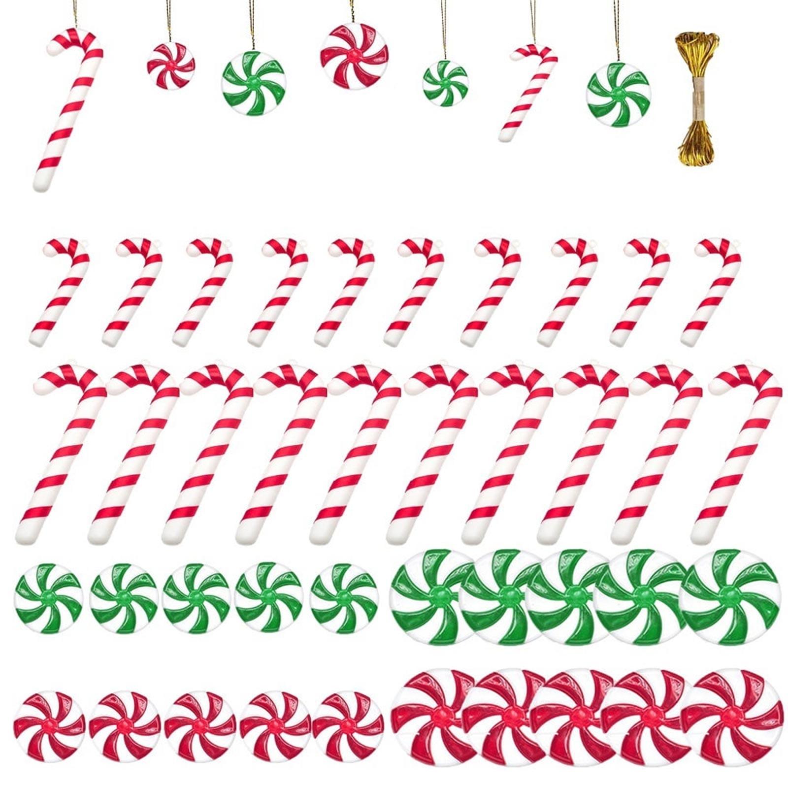 Christmas Candy Cane Candy Garland Christmas Cane Decoration Plastic Candy Cross Border Christmas Tree Ornament