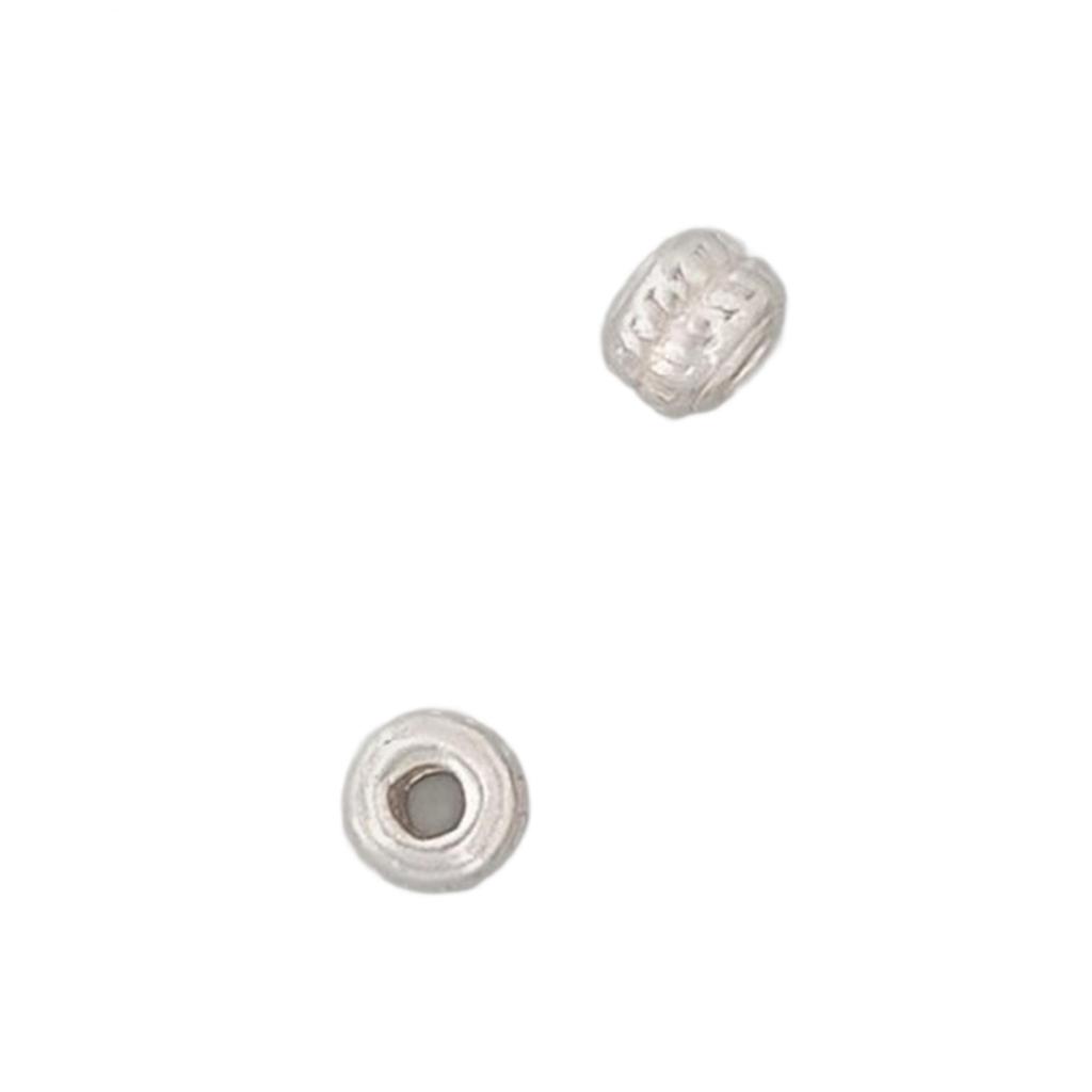 S925 Sterling Silver Handmade Retro Woven Spacer Beads for DIY Jewelry