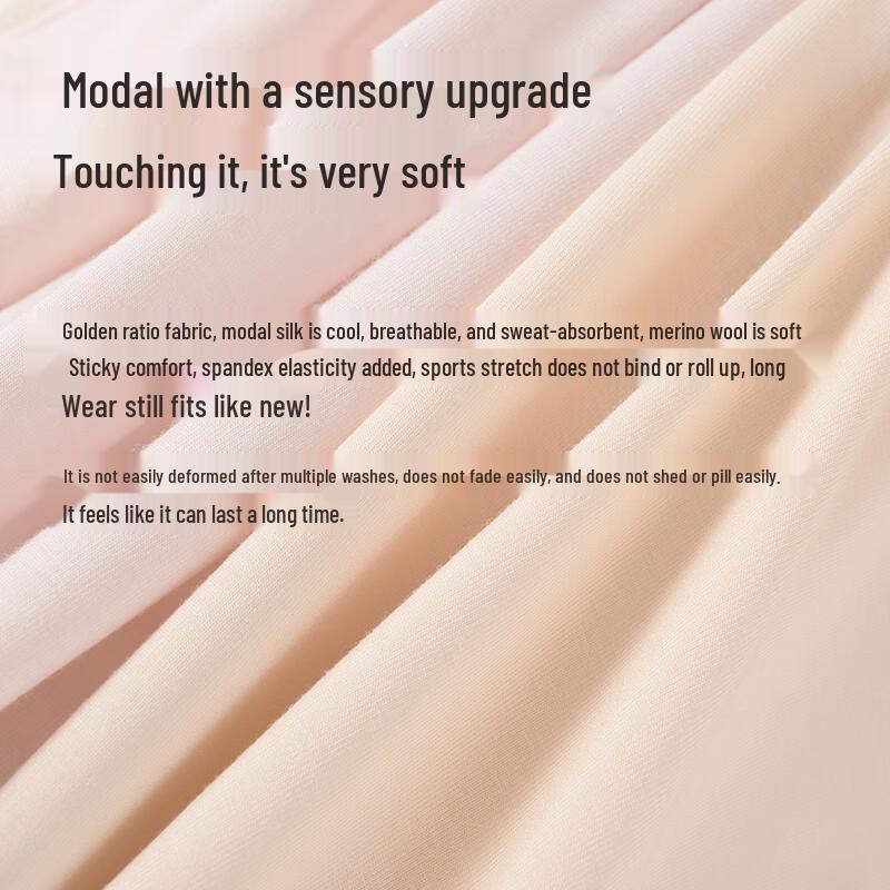 MIIOW Women's Mulberry Silk Crotch Modal Wool Briefs 3-Pack