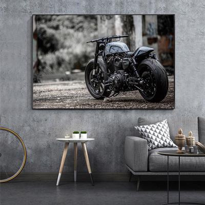 Klassisches Retro Motorrad Cooles Motorrad Leinwandgemälde Wandbild Poster Wandkunst Schlafzimmer Wohnzimmer Moderne Dekoration