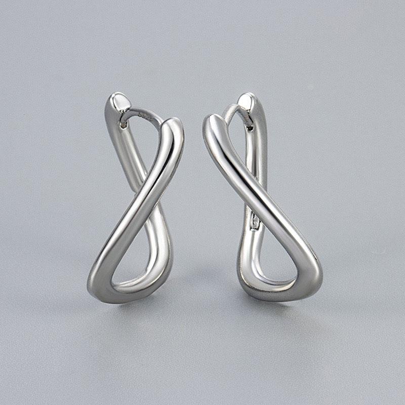 925 Sterling Silver Earrings For Women Trendy Gold Color Geometric Earring Jewelry Prevent Allergy Party Accessories Gift