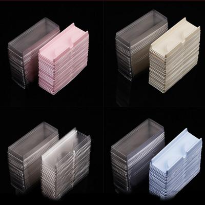 50Pcs Lash Trays Plastic Triangletransparent Mink Lash Holder Eyelash Tray