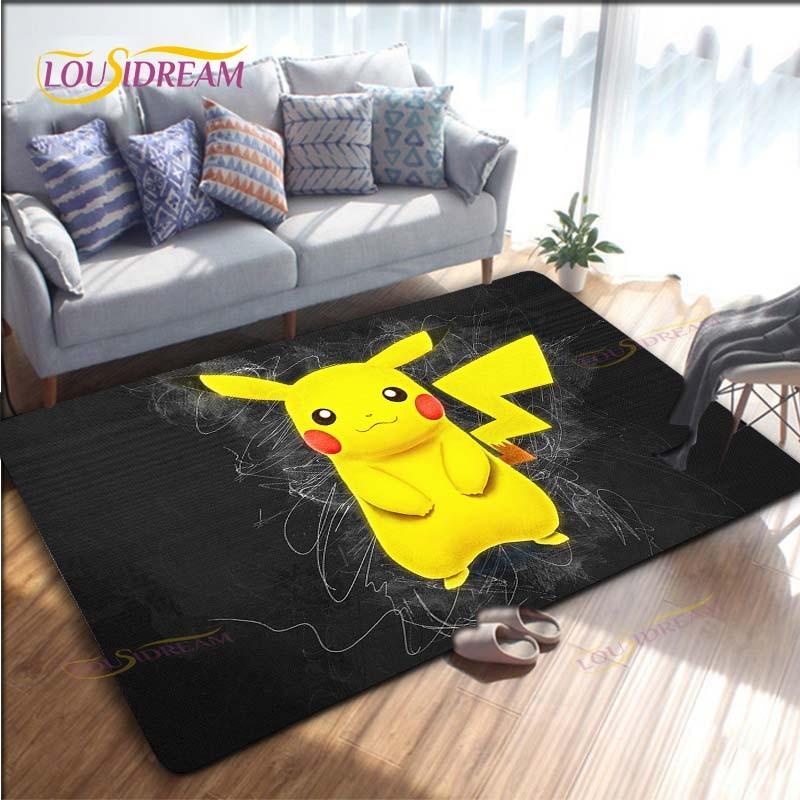Anime Pokemon Pattern Carpets Living Room Anti-Skid Pikachu Area Rug Kids Bedroom Mats Yoga Mat Large Carpet Decor
