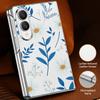 Tropical Leaf Floral Case For Samsung Galaxy Z Fold 8 Ultra 7 6 5 4 Z Fold8 Fold7 Fold6 Fold5 Luxury Plating Leather Skin Phone Cover