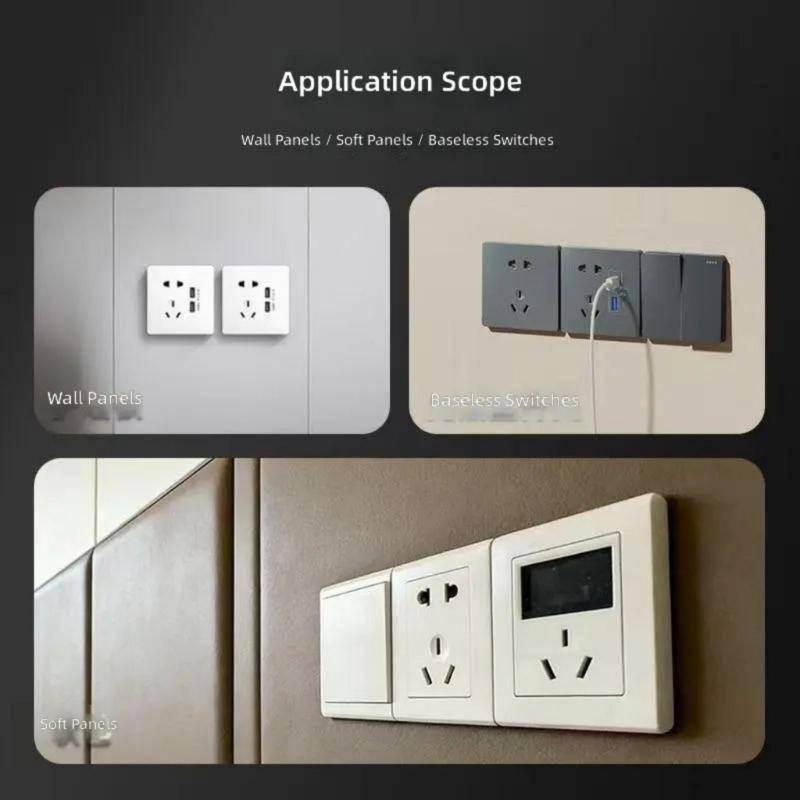 Stainless Steel 86 Type Switches Fixing Plate For Precise Installation And Wall Repair Socket Cassette Cover Plate