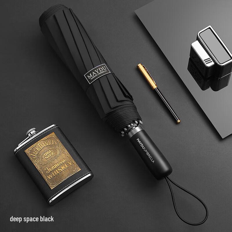 MAYDU Extra Large 10-Rib Automatic Tri-Fold Umbrella