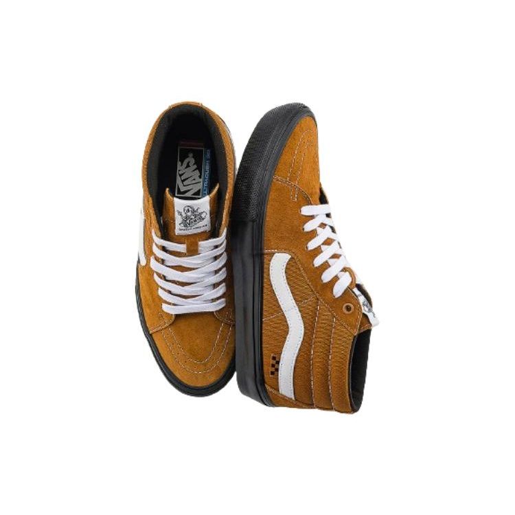 Vans Skate Grosso Versatile Comfortable Simple Low-Top Skate Shoes Unisex Skate Shoes Yellow VN0A5FCGY49