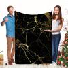Marmor Luxe Flanell-Kuscheldecke Weiches Schwarz-Gold-Design Ganzjahres-Gemütlichkeit für Moderne Einrichtung Geschenk