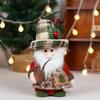 Vintage Checkered Hat Santa And Snowman Plush Dolls Figurines Christmas Home Table And Shelf Decors Accents