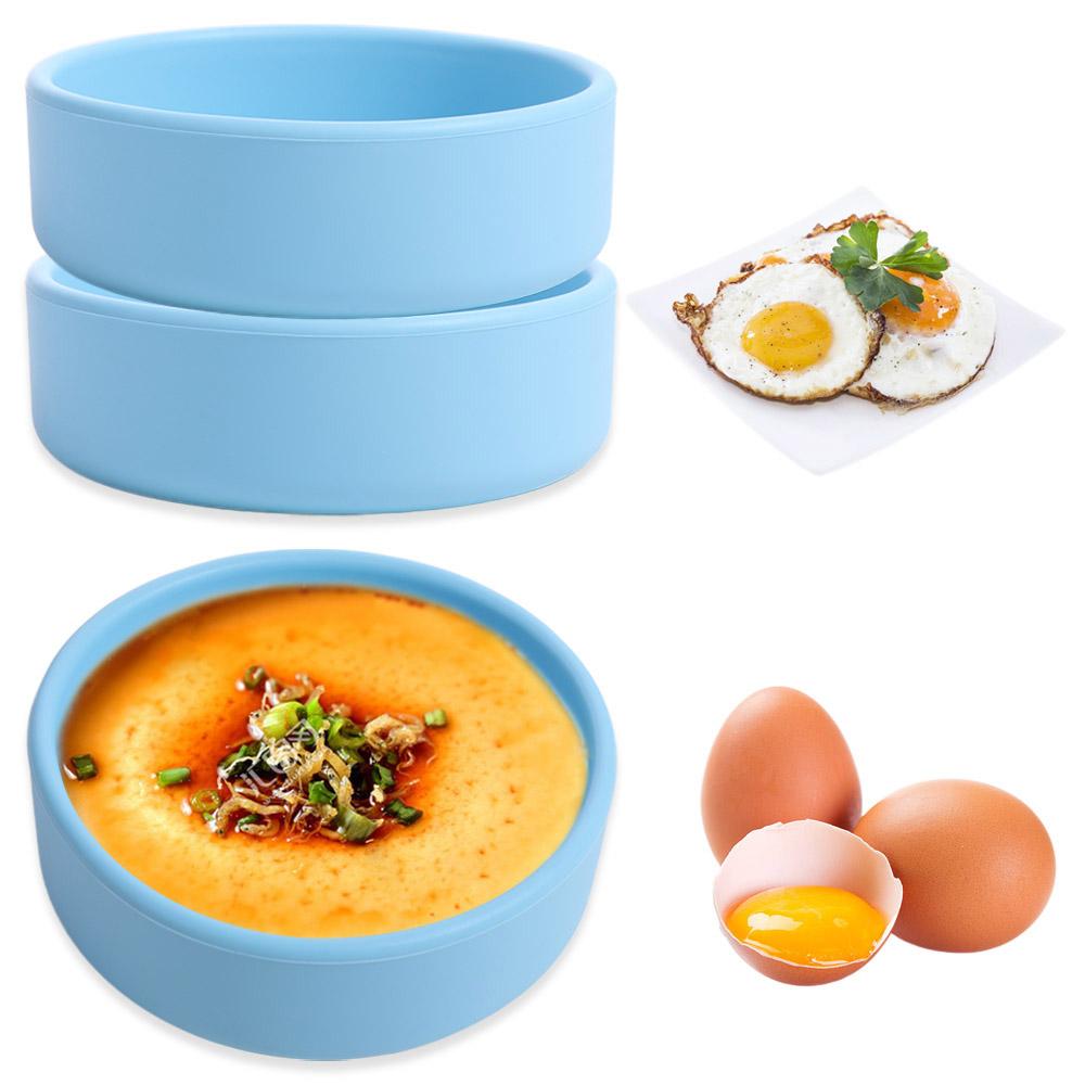 2pcs Non-Stick Air Fryer Egg Mould SIlicone Muffins Cake Mold Multipurpose Steam Egg Bowl  Oven