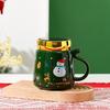 Weihnachtsgeschenk mit Deckel Spiegel Tasse Großes Volumen Niedliches Mädchen Paar Tasse Haus Tasse Souvenir Langlebig Langlebig Nützlich Nützlich
