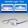 Fashion Reading Glasses Ultra Narrow Lightweight Semi Rimless Metal Frame Free Case Gift