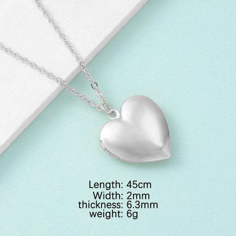 Roestvrij Staal Foto Medaillon Ketting Hart Rond Ovaal Gepersonaliseerde Herinnering Sieraden voor Vrouwen Mannen